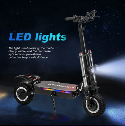 WHOSU Electric Scooter Adults, 6000W Dual Motor Up to 50 mph, 62 Miles Range, 4 Braking System, 11'Off-Road Folding E-Scooter for Adults, Portable E-Scooter