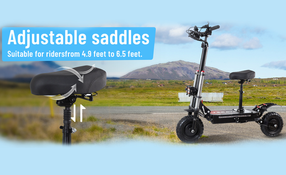 WHOSU Electric Scooter Adults, 6000W Dual Motor Up to 50 mph, 62 Miles Range, 4 Braking System, 11'Off-Road Folding E-Scooter for Adults, Portable E-Scooter