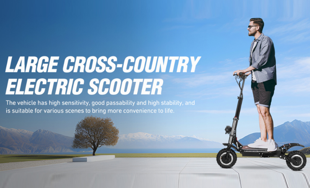WHOSU Electric Scooter Adults, 6000W Dual Motor Up to 50 mph, 62 Miles Range, 4 Braking System, 11'Off-Road Folding E-Scooter for Adults, Portable E-Scooter